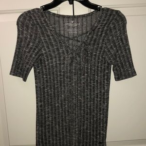 NWOT Lace-up shirt